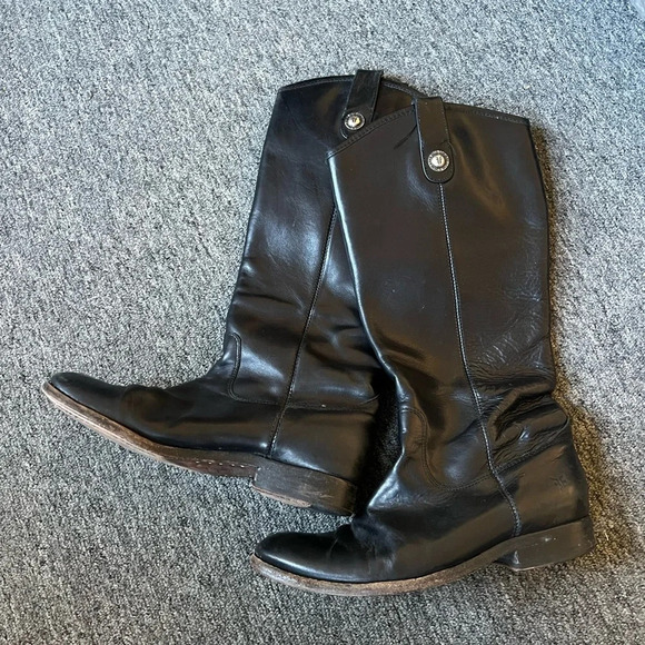 Frye Black Melissa Knee High Riding Boots, size 7 - Picture 2 of 11